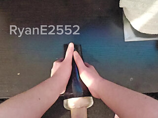 Big dick twink fucks step bros used fleshlight