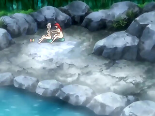 Hentai teen fucks redhead on the beach