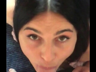 Gia Chains on her knees? That&rsquo_s every fantasy in one frame. Watch her stretch that pretty mouth wide.