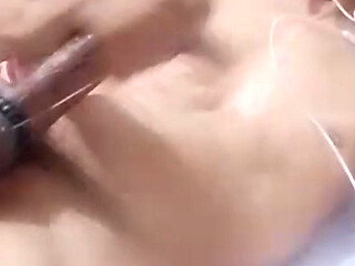 Just only watching his hubby then for a while she show her big tits .