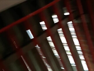 MILF gives POV blowjob and swallows in risky public car park sex