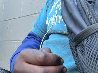 Outside At The Back Of My Job I Just Felt Like Playing With My Dick