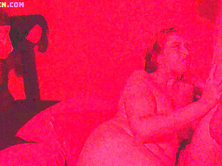 Busty Curvy Girl Tied up Gets Fucked Standing up at a Swingers Club. She Sucks Two Cocks at Once From Strangers