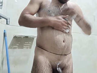 Desi hot man enjoy shower and masterbation show with neighbour uncle and army officer uncle get suckiing and fuckiing