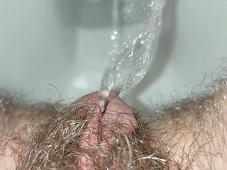 Piss From Hairy Pussy