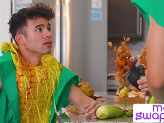 Gigi Dior And Kathryn Mae Swap Stepsons Then Ride For Creampie On The Table