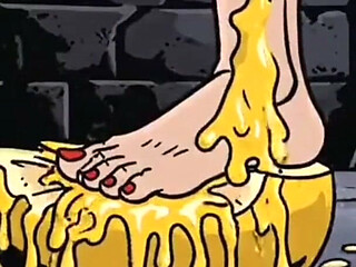 Maleficent's Dirty Feet. Experimental Cartoon Foot Fetish