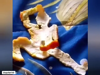 Funny Technologya Masturbation Sex With Orange peel By -SNAPCHAT143