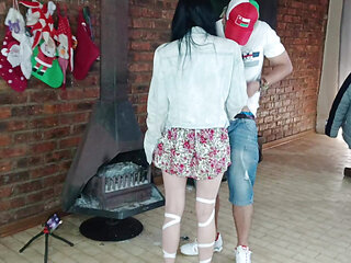 Winter time fucking infront of the fire place