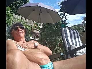 Perky breasts feeling horny in the garden