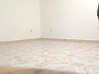 Chubby neighbor cleaning in the new apartment (part 2)