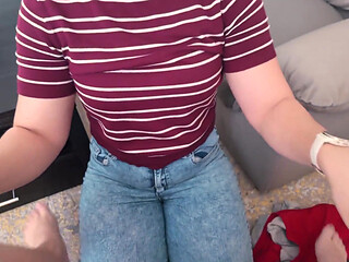 Sister in Law Craves Cock and Swallows Cum POV