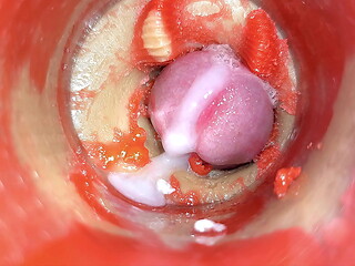 Camera in Vagina, Cervix POV, Tiny Cucked by Giant &lsquo_Couple&rsquo_, Cum in Pussy and Creampie - ASMR