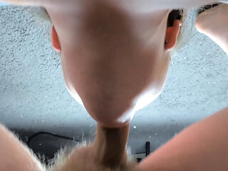 After licking his ass, his stuffs my throat 