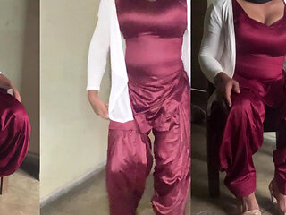 dressing satin silk salwar