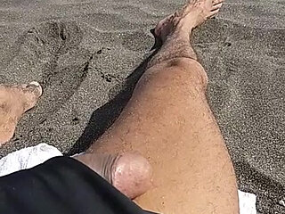 Masturbation on the Nude Beach for All to See