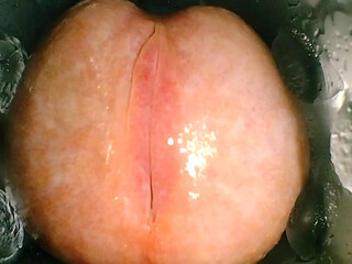ASMR FLESLIGHT POV CUMSHOT CLOSE UP from my huge cock with slowmotion