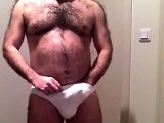 Hairy Daddy Strips and Plays