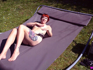 Auburn Fox - Cumming in the Garden