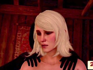 Futanari anime compilation featuring a big ass and a dripping wet pussy, no cum inside