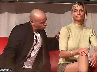 Live public sex show with a wild threesome on stage