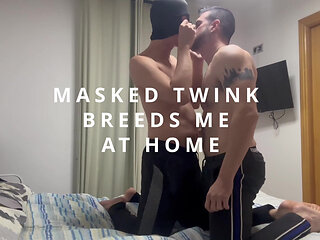 Masked Twink Breeds Me at Home