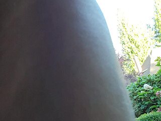 Risky Stripping and Nude On Front Porch