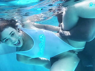 Plugged Big Ass Ebony Gets Fucked by BBC Underwater