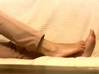 Stare at Her Gorgeous Feet and Jerk off
