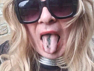 Slut becoming human ashtray