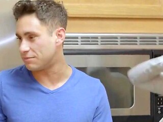 First-time threeway leads to a stepanal BJ and big ass fuck