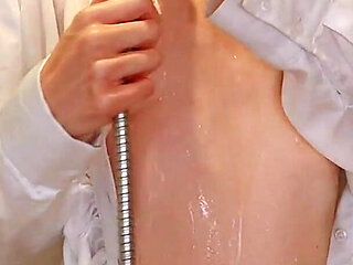 Stepmommy Wets Her Blouse and Yoga Pants in the Shower