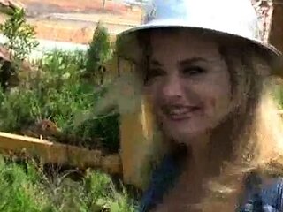 Blonde With Natural Big Boobs Loves Putting A Toy In Her