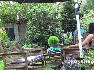 Outdoor park slut fucked by XXL cock