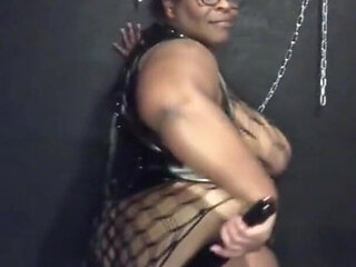 Posing in Sexy Fem Dom Outfit