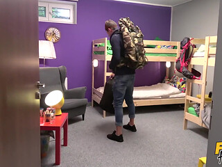 Fake Hostel - Fake Hostel Guest Catches an Asian Cutie Washing Laundry and Delivers a Hard Pounding