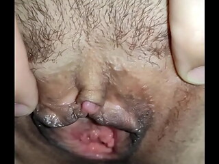 Open pussy lips and ass hole