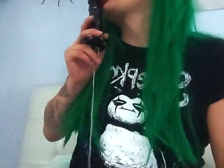 German Punk Tranny Gives Solo Sperm