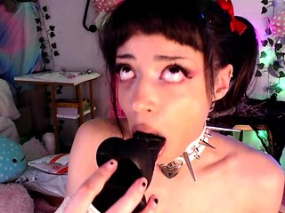 Stacked brunette goes solo toys and masturbation