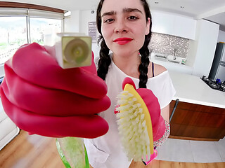 Gloved Handjob Turns Into a Sloppy Blowjob... She Never Took the Gloves Off