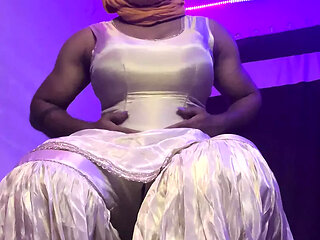 Big boobs satin silk crossdresser.