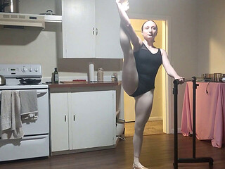 Lady Cherry Dance Ballet in Leotard and Nude