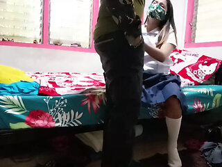 SOLDIER FUCK HER VIRGIN STEPSISTER BEFORE GOING ON DUTY