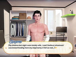 Young man with a big cock satisfies all the ladies in the house in this