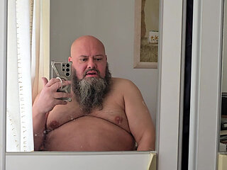 Seated Mirror Masturbation