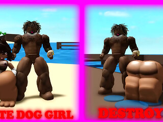 I Met This Cute Dog Girl at the Beach and I Accidentally Creampied Her (ROBLOX BROOKHAVEN)
