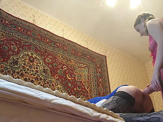 Girl fuck with a fuck strap on man homemade amateur
