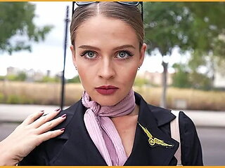 Horny Flight Attendant Seduced Me - I Fucked Her and Cum on Face 4k
