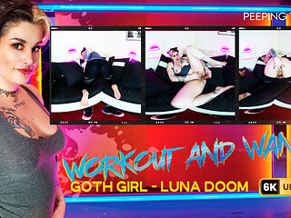 Goth Girl - Workout and Wank - PeepingThom