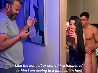 Angel Cruz And Sarah Black - Big Ass Stepmom Agrees To Share Bed With Stepson